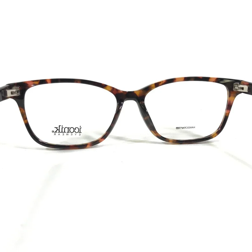 Iconik Eyeglasses Frames Abbey C01 Brown Tortoise Square Full Rim 53-15-140